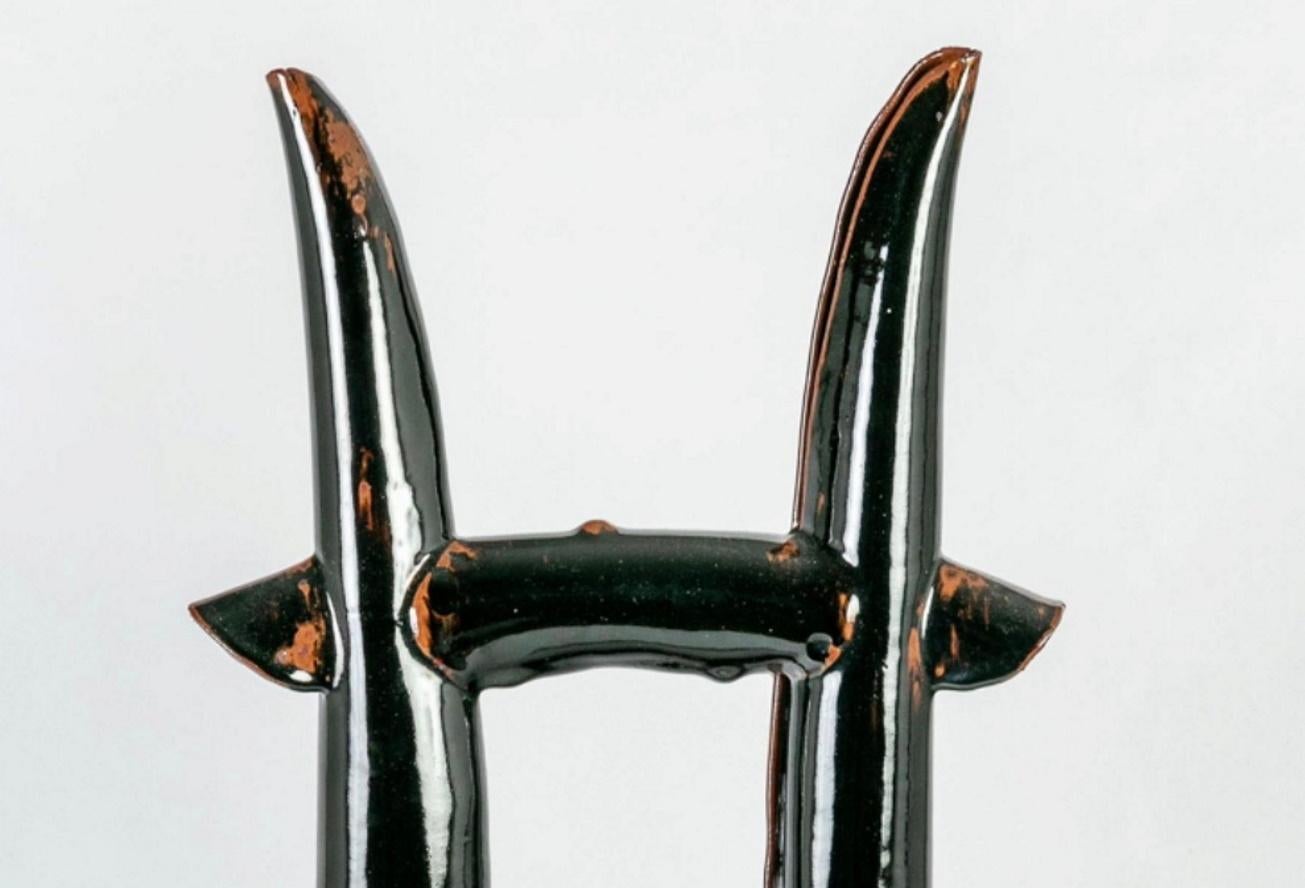 Escultura japonesa contemporánea de gran cerámica, Ca. 1980 Japonismo en venta