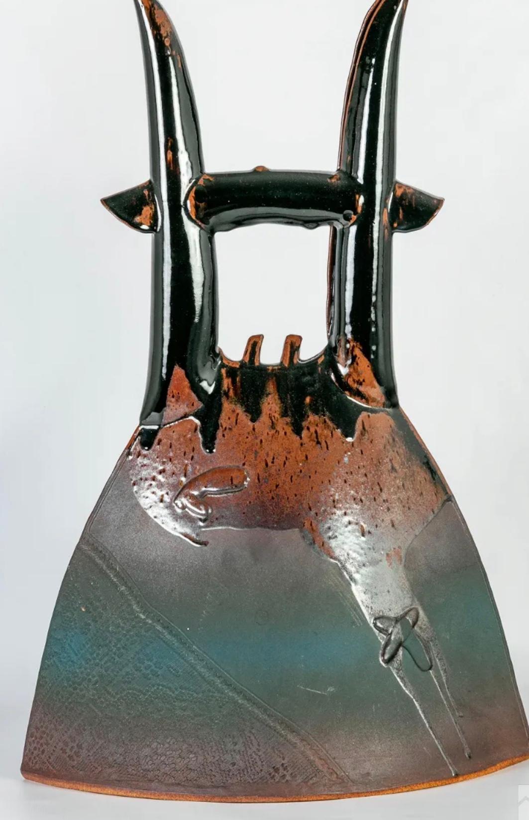 Escultura japonesa contemporánea de gran cerámica, Ca. 1980 Japonés en venta