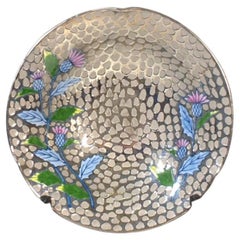 Japanese Contemporary Green Blue Pink Platinum Porcelain Vase by Master, 2