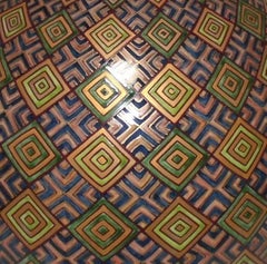 Japanese Contemporary Green Green Blue Porcelain Vase by Master Artist, 3