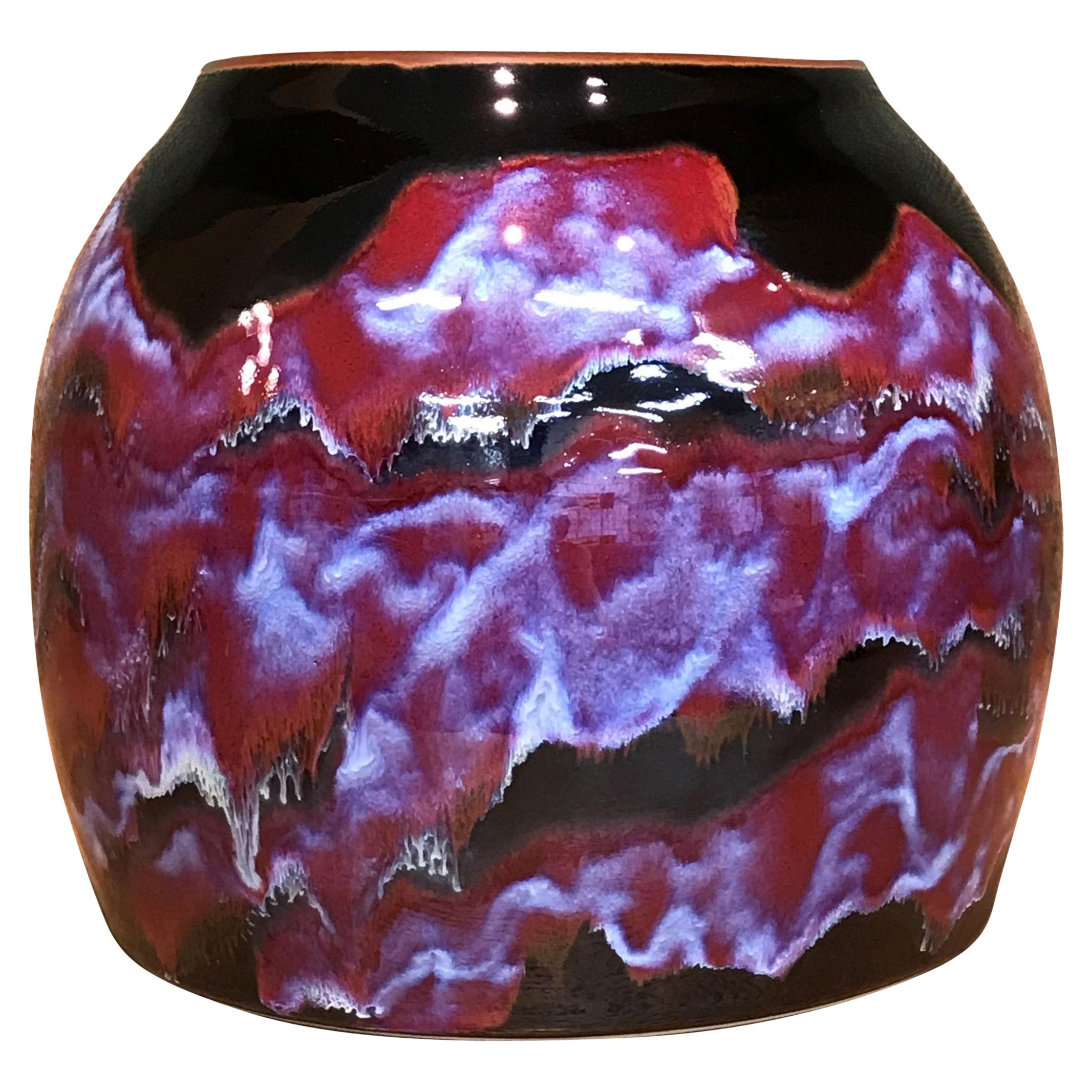 Modern Japanese Ceramic Vase For Sale at 1stDibs