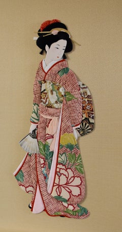 Japanese Contemporary silk brocade Handcrafted Decorative Art, 6