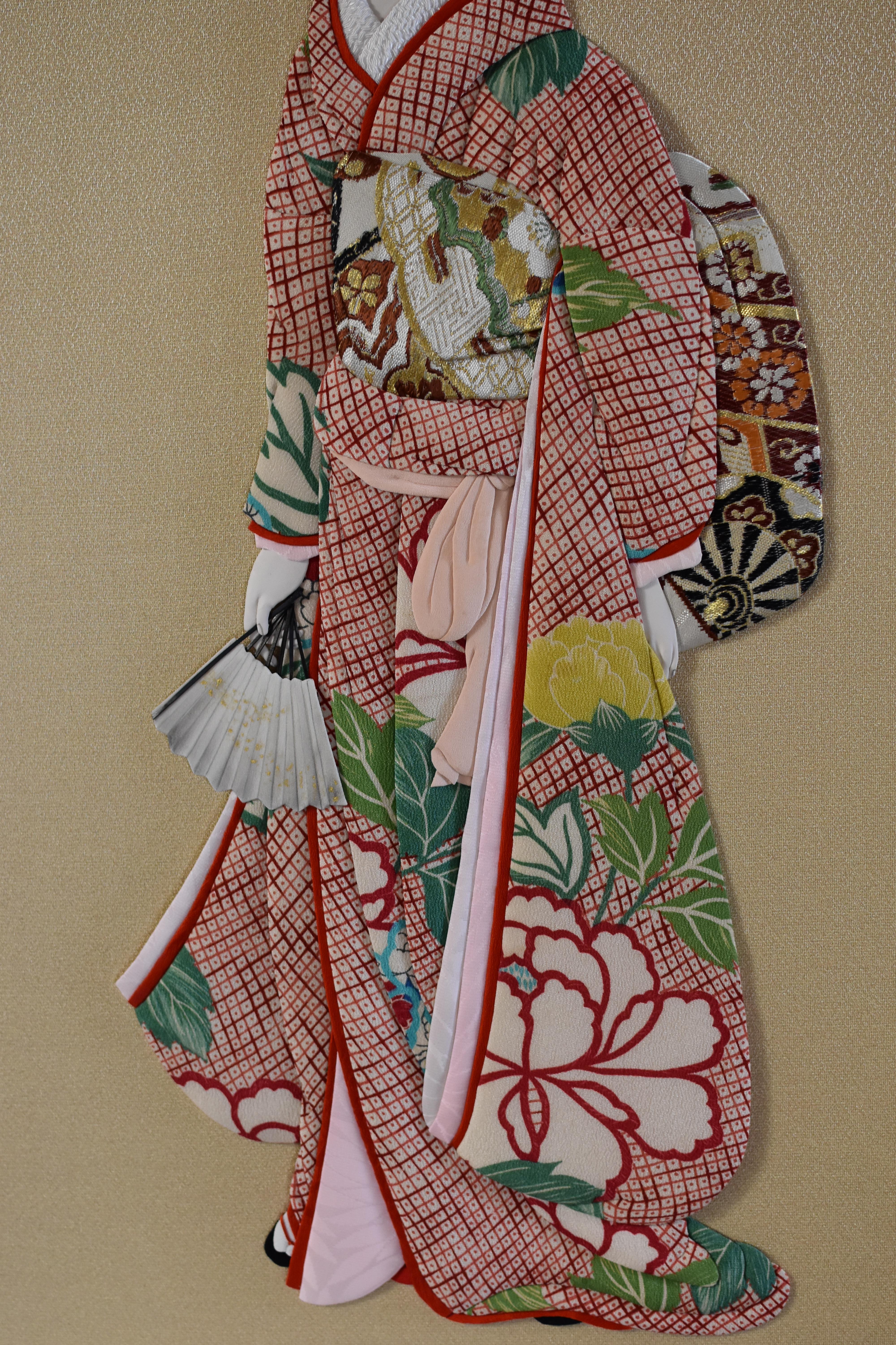 Japanese Contemporary silk brocade Handcrafted Decorative Art, 6 1