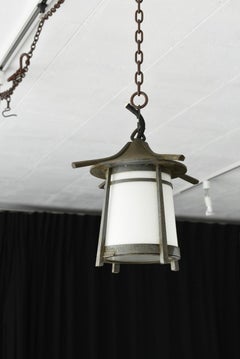 Japanese Copper Antique Hanging Lantern /Ceiling Hanging Lighting/1900-1940