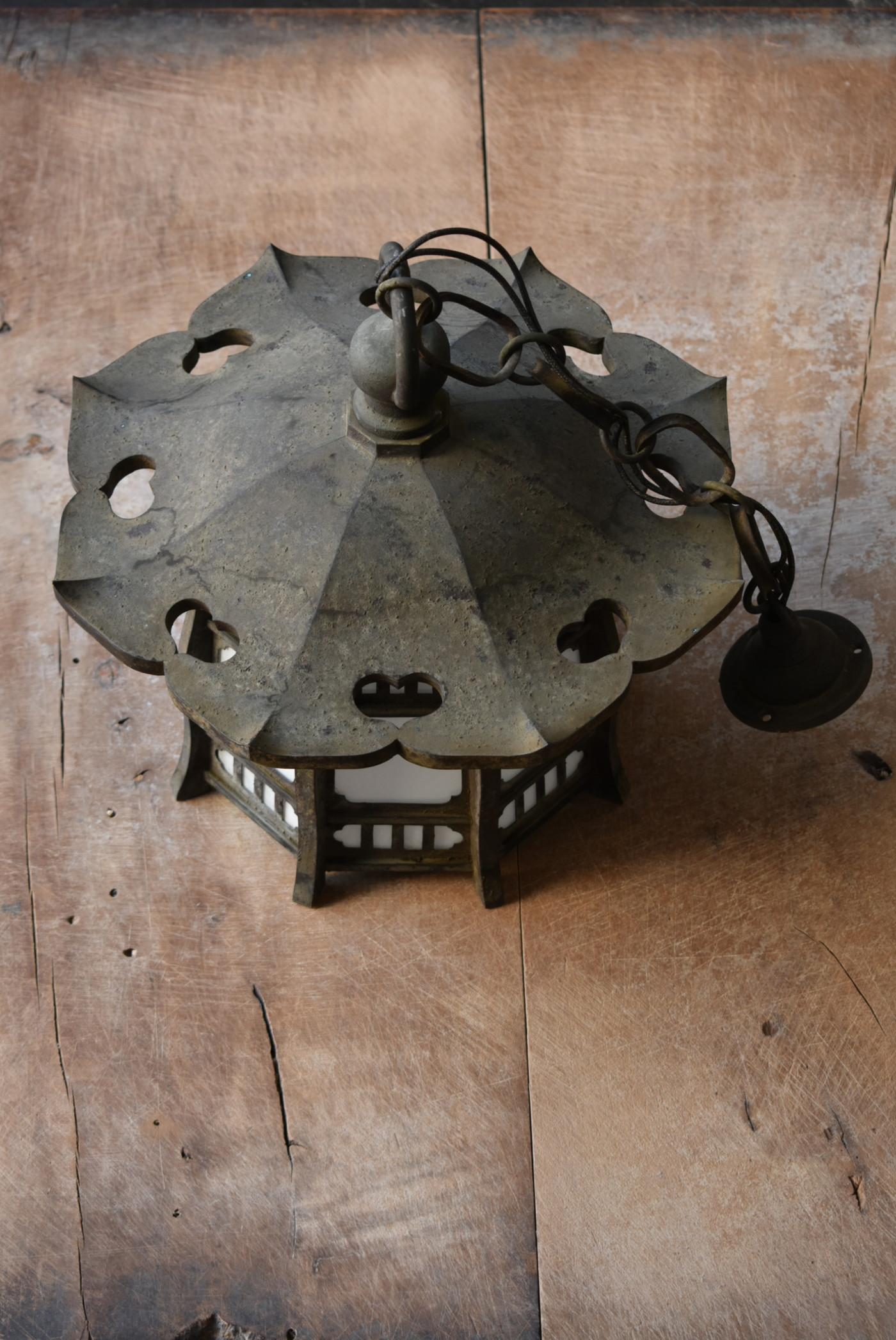 Japanese Copper Antique Hanging Lantern/Pendant Light with Ceiling, 1900-1920 3