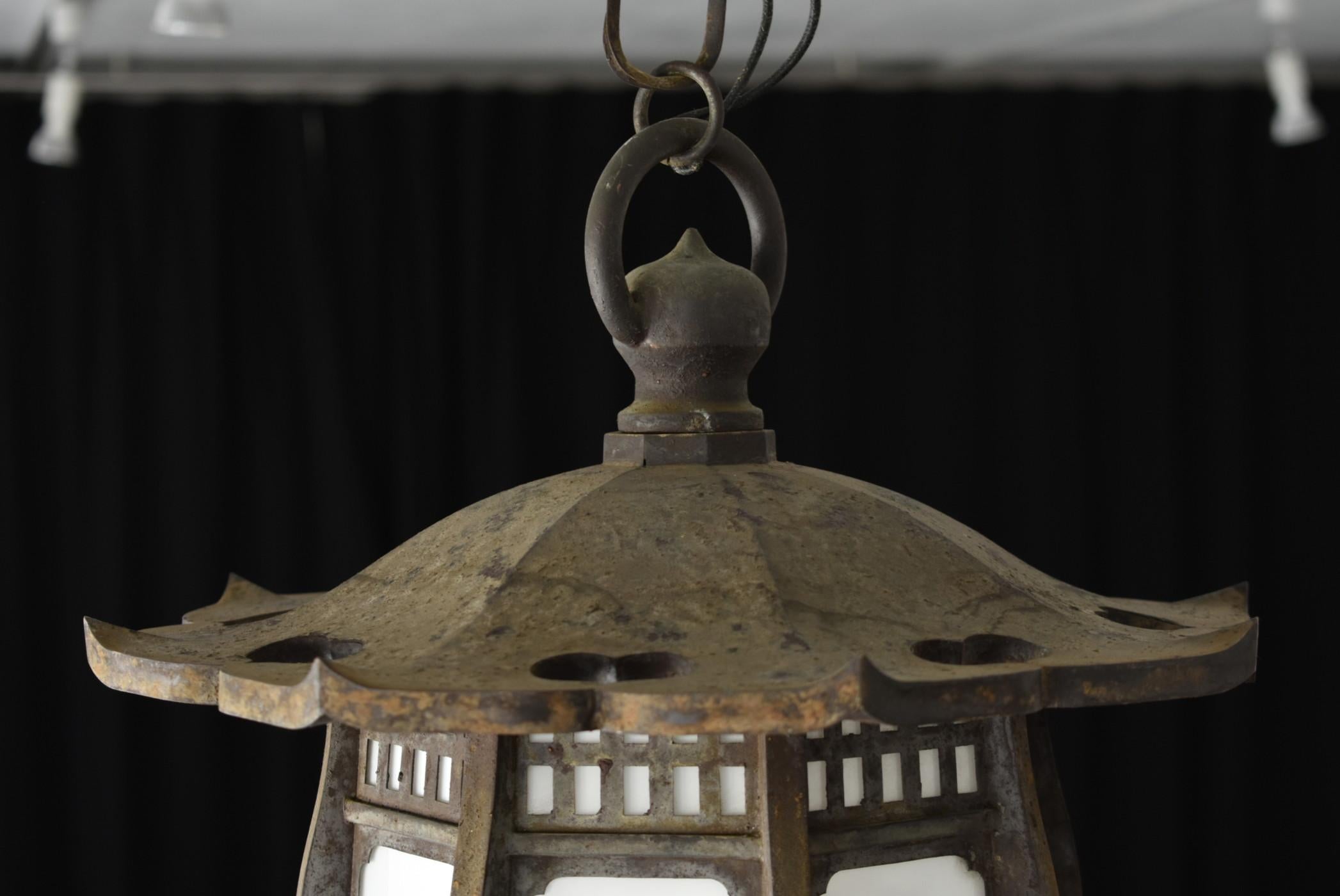 20th Century Japanese Copper Antique Hanging Lantern/Pendant Light with Ceiling, 1900-1920