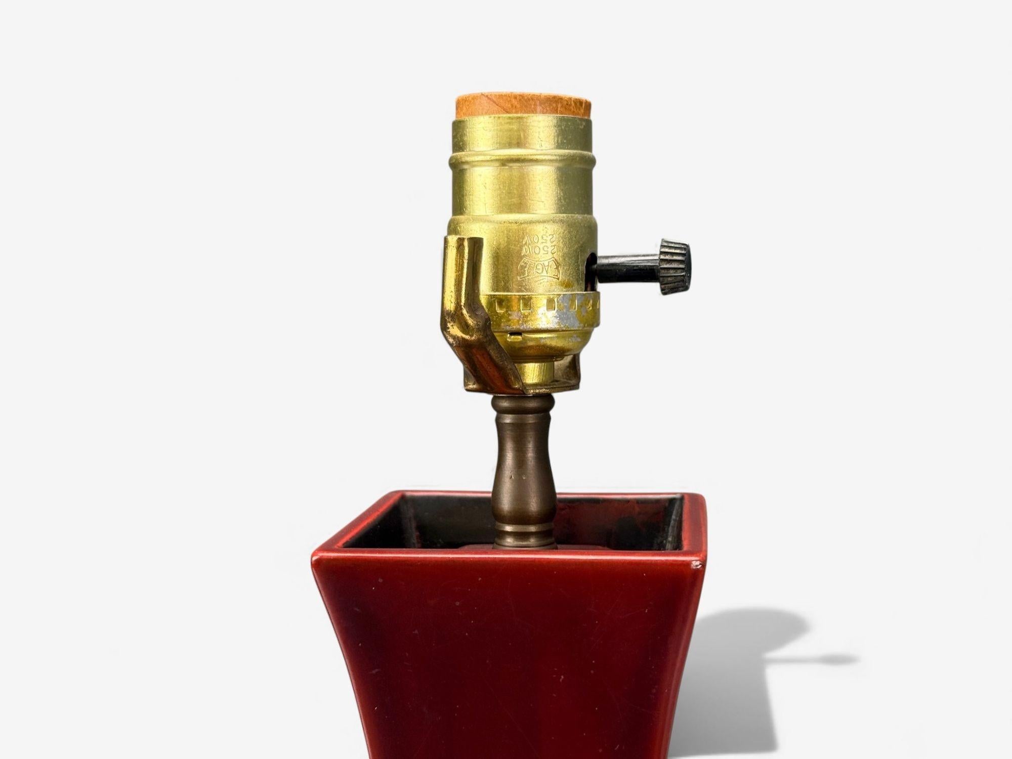 Japonesa, Cobre, Metal Lacado, Latón, Lámparas de Mesa Jarrón Maruni, Japón, Años 60 en venta 1