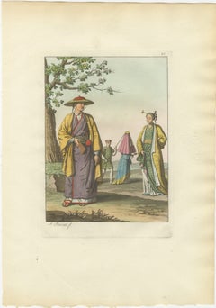 Japanese Costume Scene Edo Period – Ferrario Il Costume Antico e Moderno, 1815