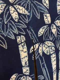 Japanese Cotton Noren Screen 1990s Aizome