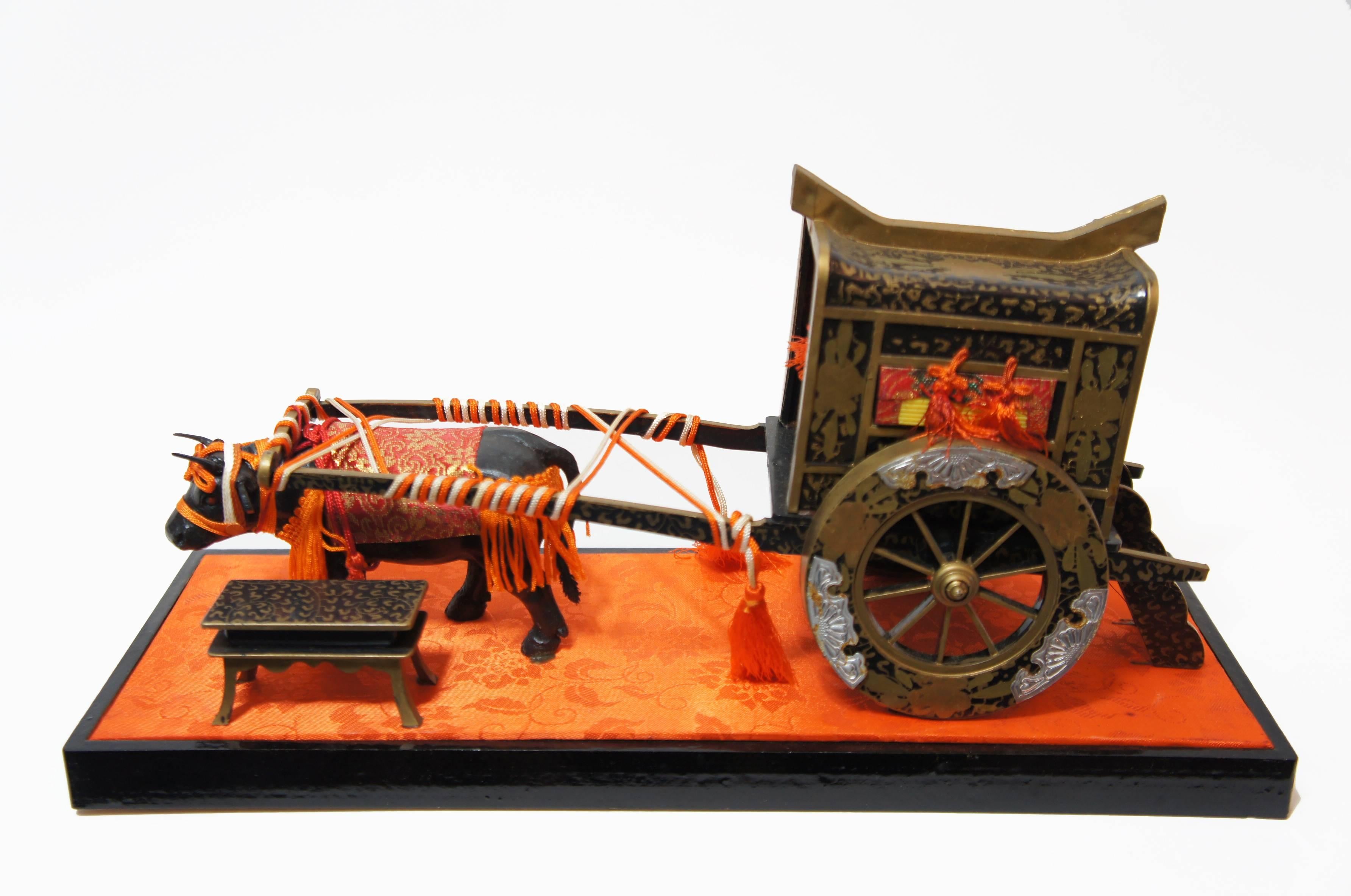 Decorative Ox carriage objects for Doll's Festival 