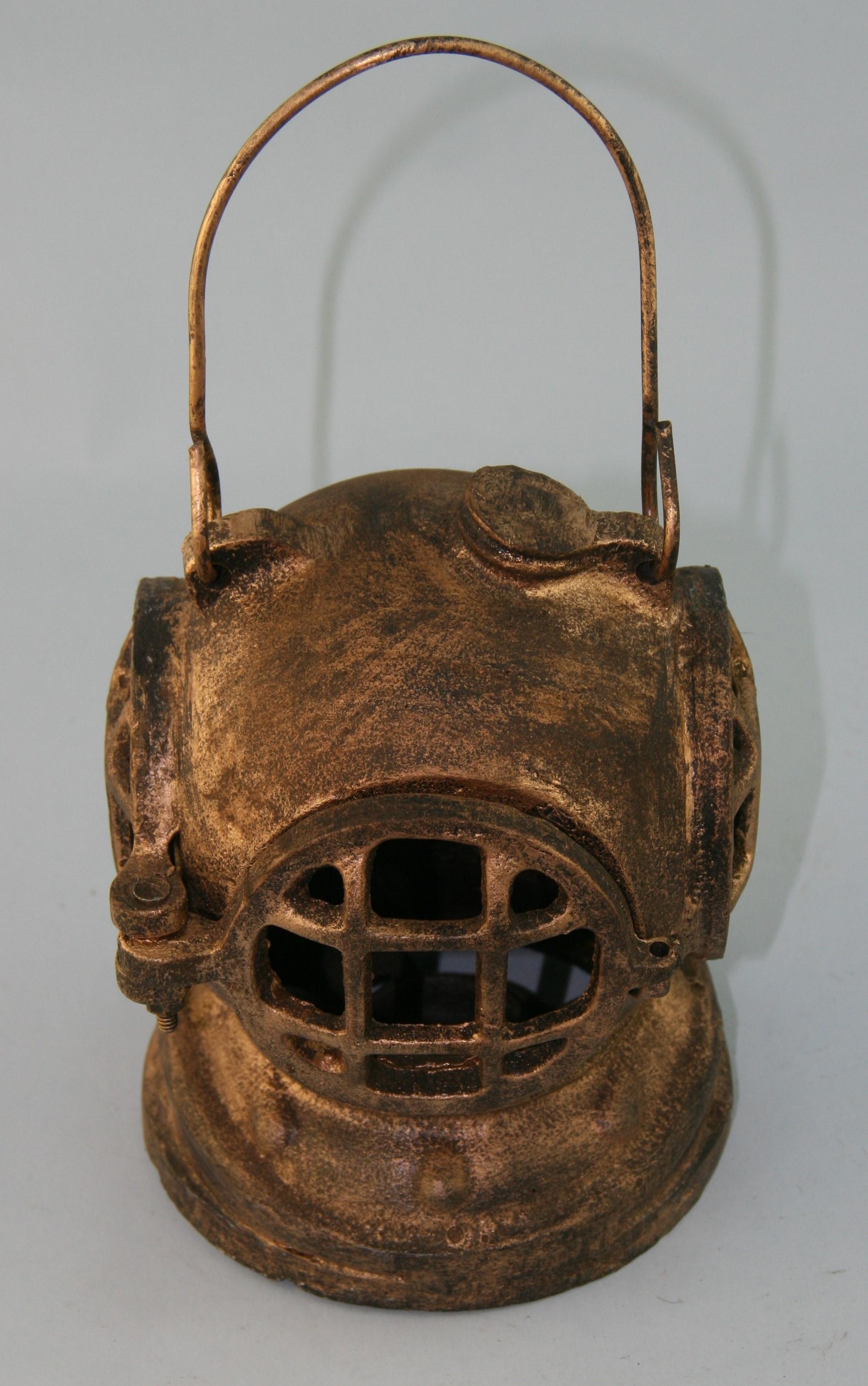 Japanese unusual deep sea divers helmet garden lighting lantern.