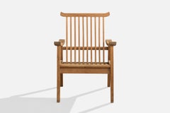 Japanese Designer, Lounge Chair, Ash, Japan, 1950s