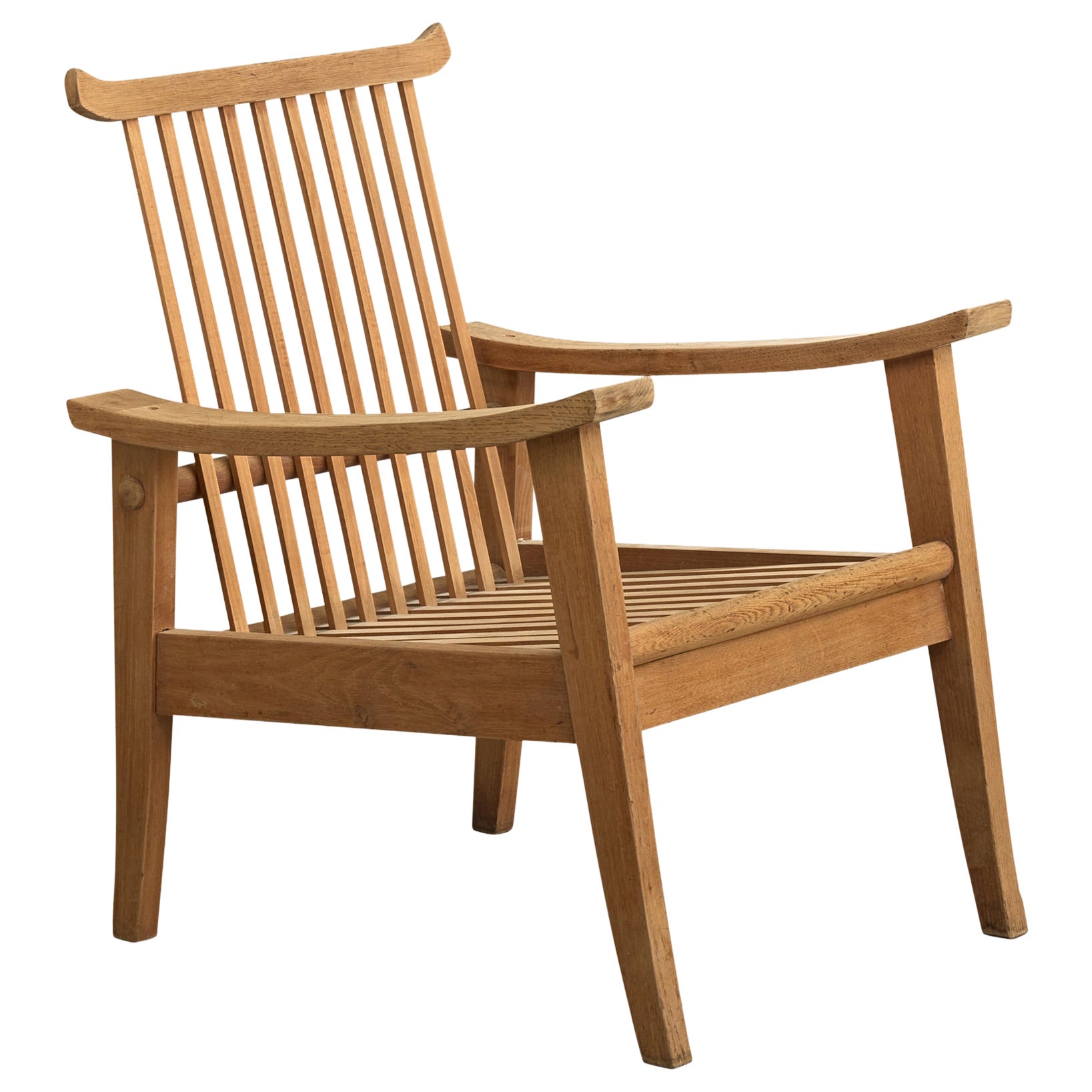 Japanese Designer, Lounge Chair, Ash, Japan, 1950s For Sale