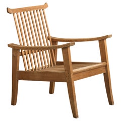 Japanese Designer, Lounge Chair, Ash, Japan, 1950s