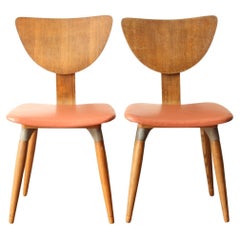 Japanese designers Antiques Nippon Gakki YAMAHA Prototype Chair 2 Chairs Set