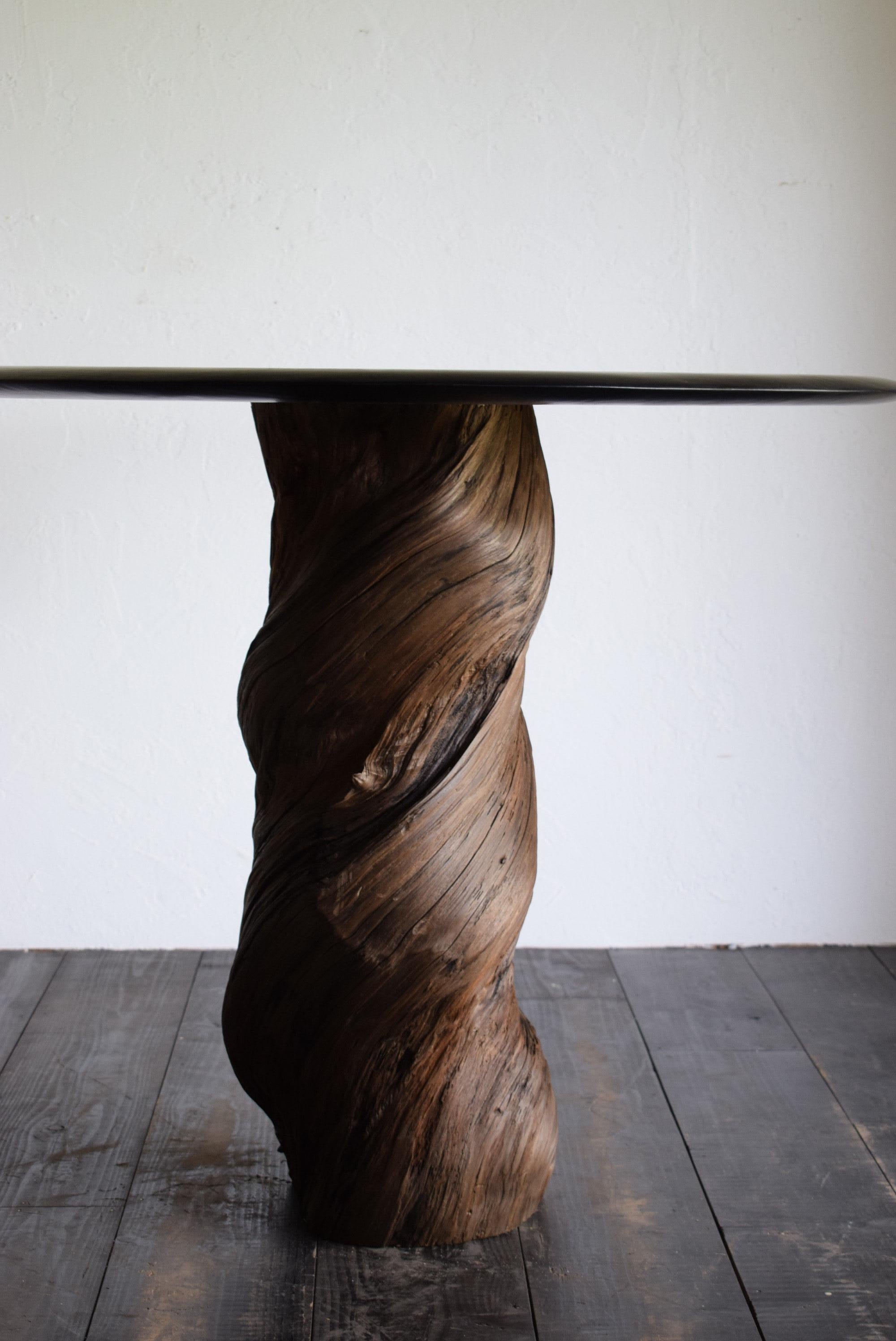 Wood Japanese dining table /wabi-sabi table  For Sale