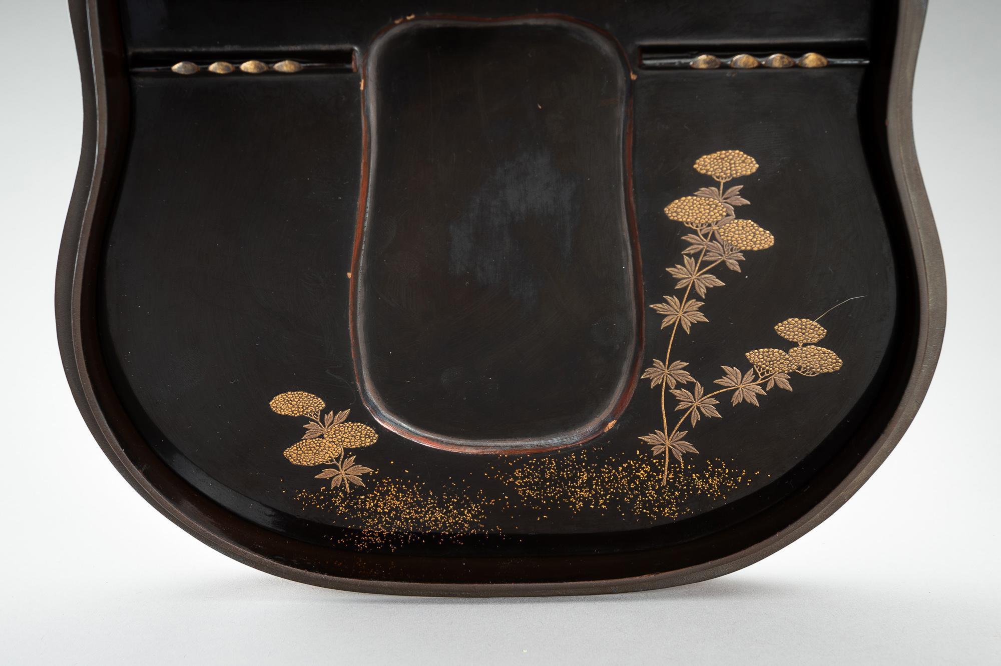 Japanese 'double gourd' lacquer suzuri’bako (writing box) by Hara Yôyûsai 原羊遊斎 For Sale 5