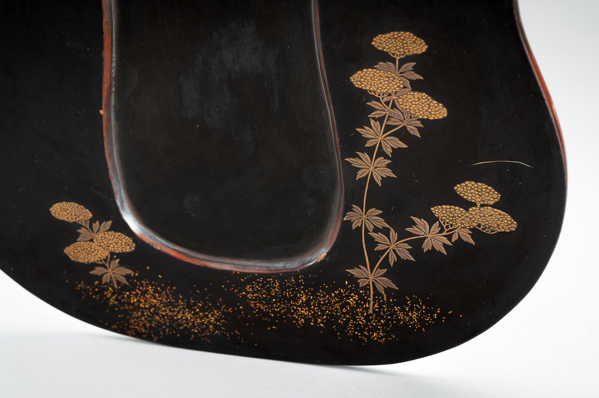 Japanese 'double gourd' lacquer suzuri’bako (writing box) by Hara Yôyûsai 原羊遊斎 For Sale 8