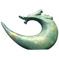 Japanese Dragon Gilt Bronze Master Work Sotaro  Sculpture 
