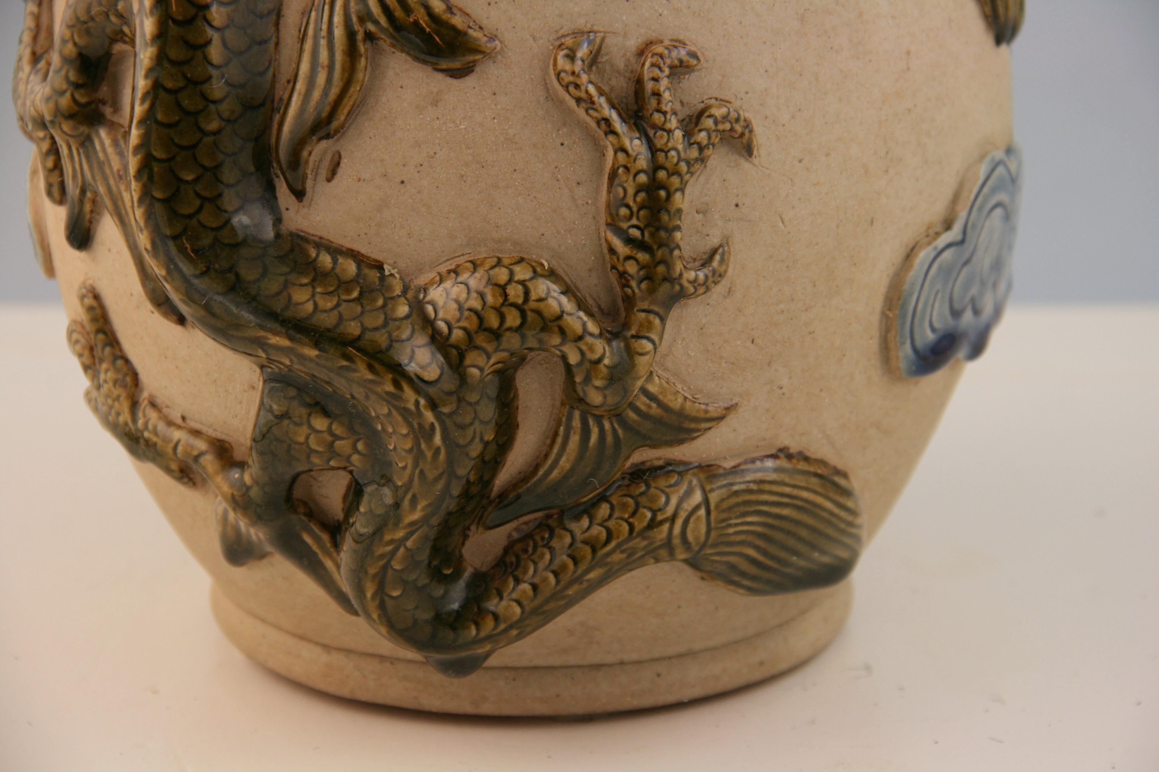 20th Century Japanese Dragon Vase For Sale