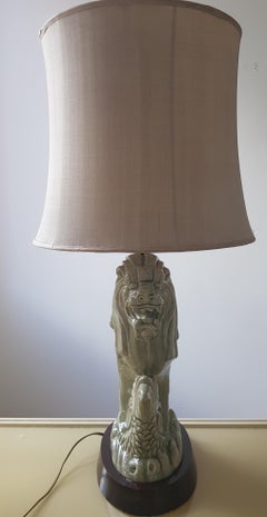 Large vintage table lamp, Japanese Dragonfish  1960s-1970s