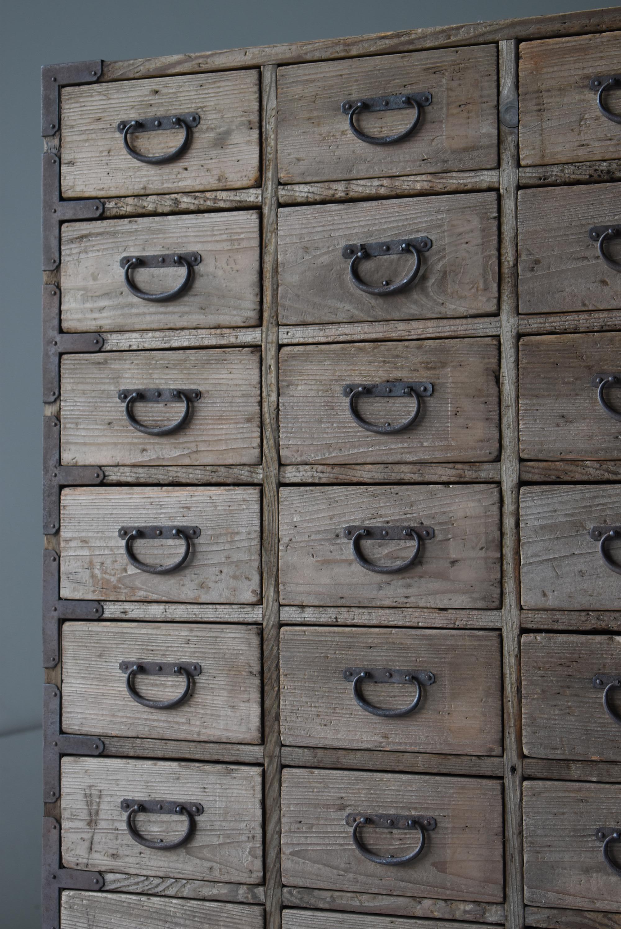 Early 20th Century Japanese Antique Drawer Storage 1900s-1920s / Tansu Sideboard Wabi Sabi For Sale
