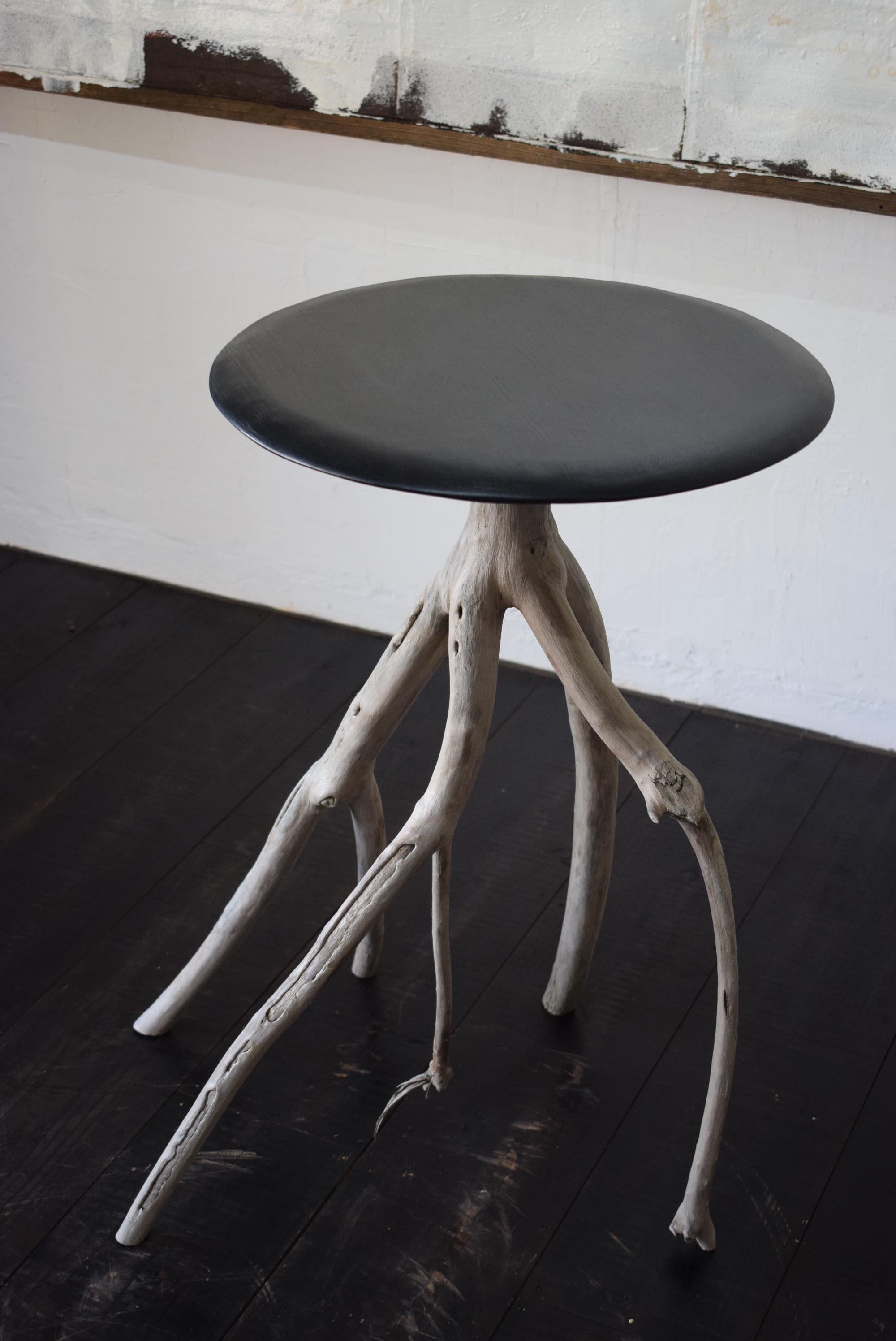 Contemporary Japanese Driftwood Side Table / Table Wabi-Sabi