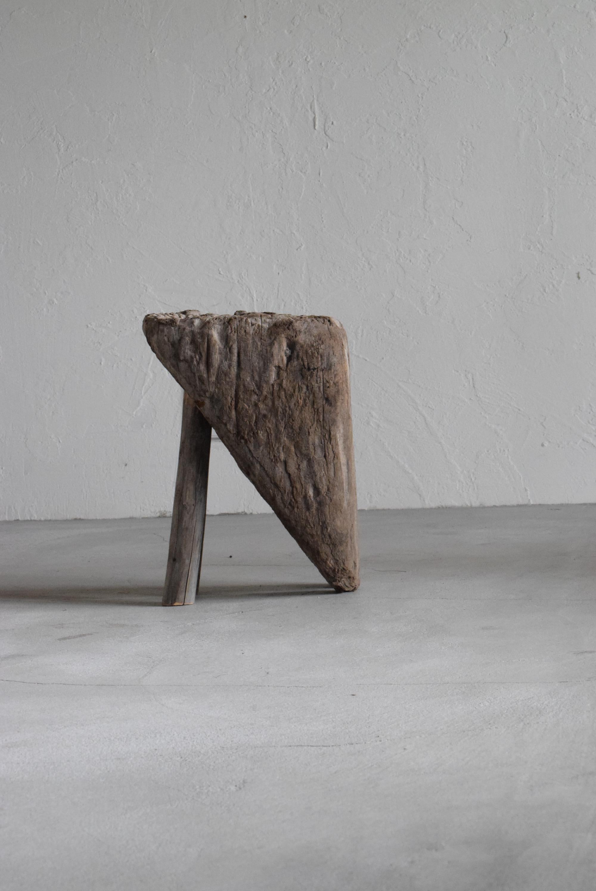 Wood Japanese Driftwood Stool / Wabisabi Stool
