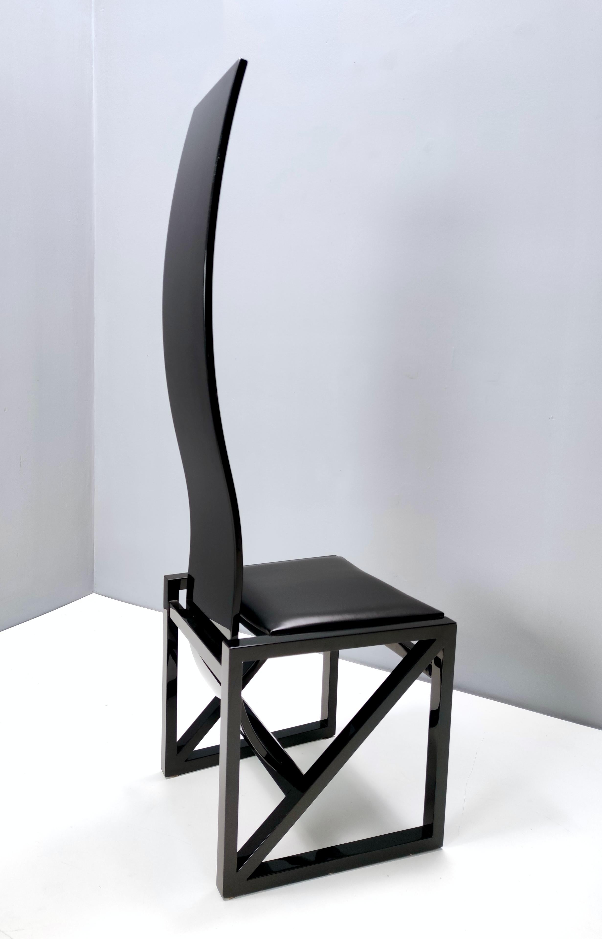 Lacquered Postmodern Japanese EDO Chair by Kisho Kurokawa for PPM Corporation, 1980s For Sale