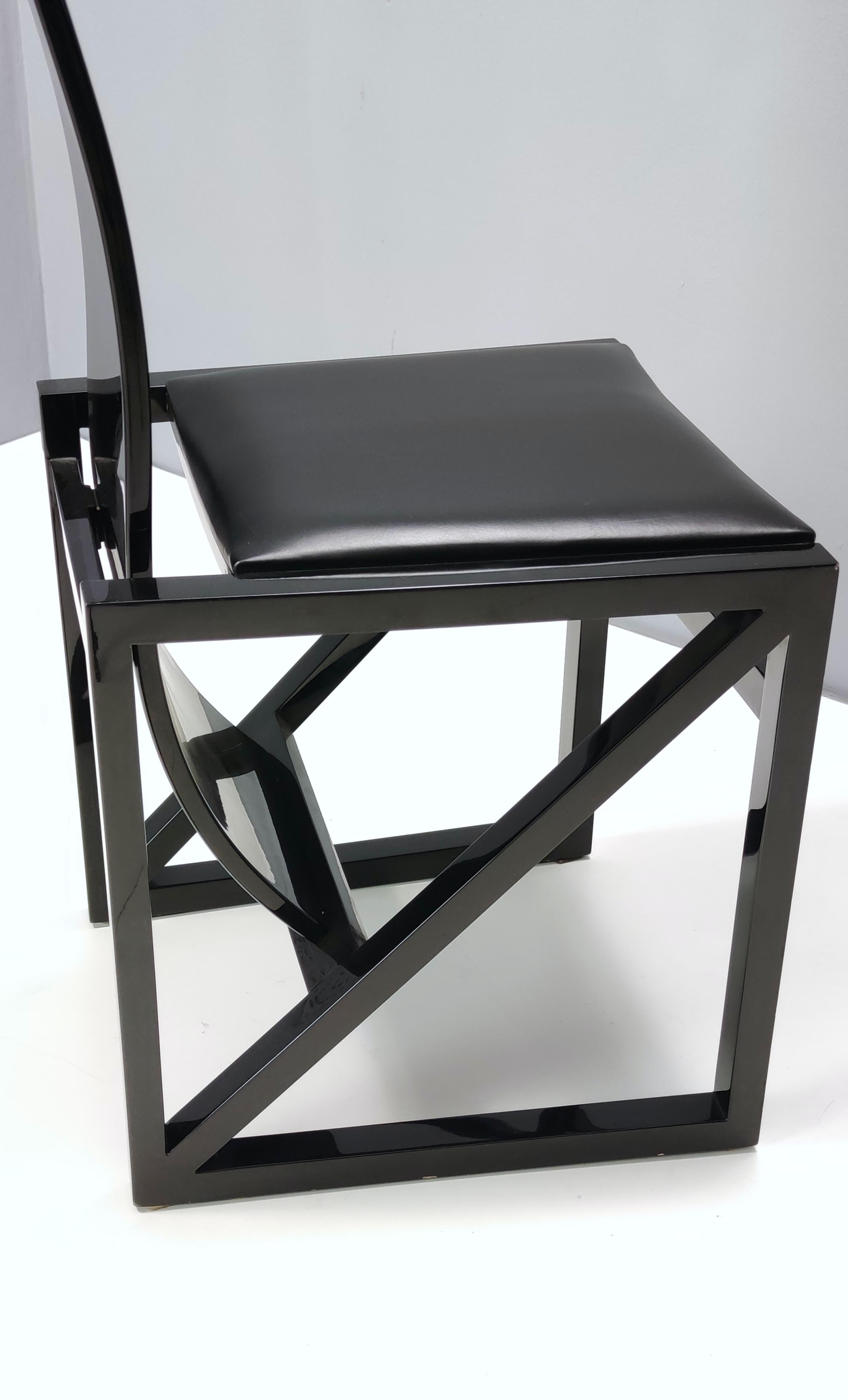 Postmoderner japanischer EDO-Stuhl von Kisho Kurokawa für PPM Corporation, 1980er Jahre (Leder) im Angebot