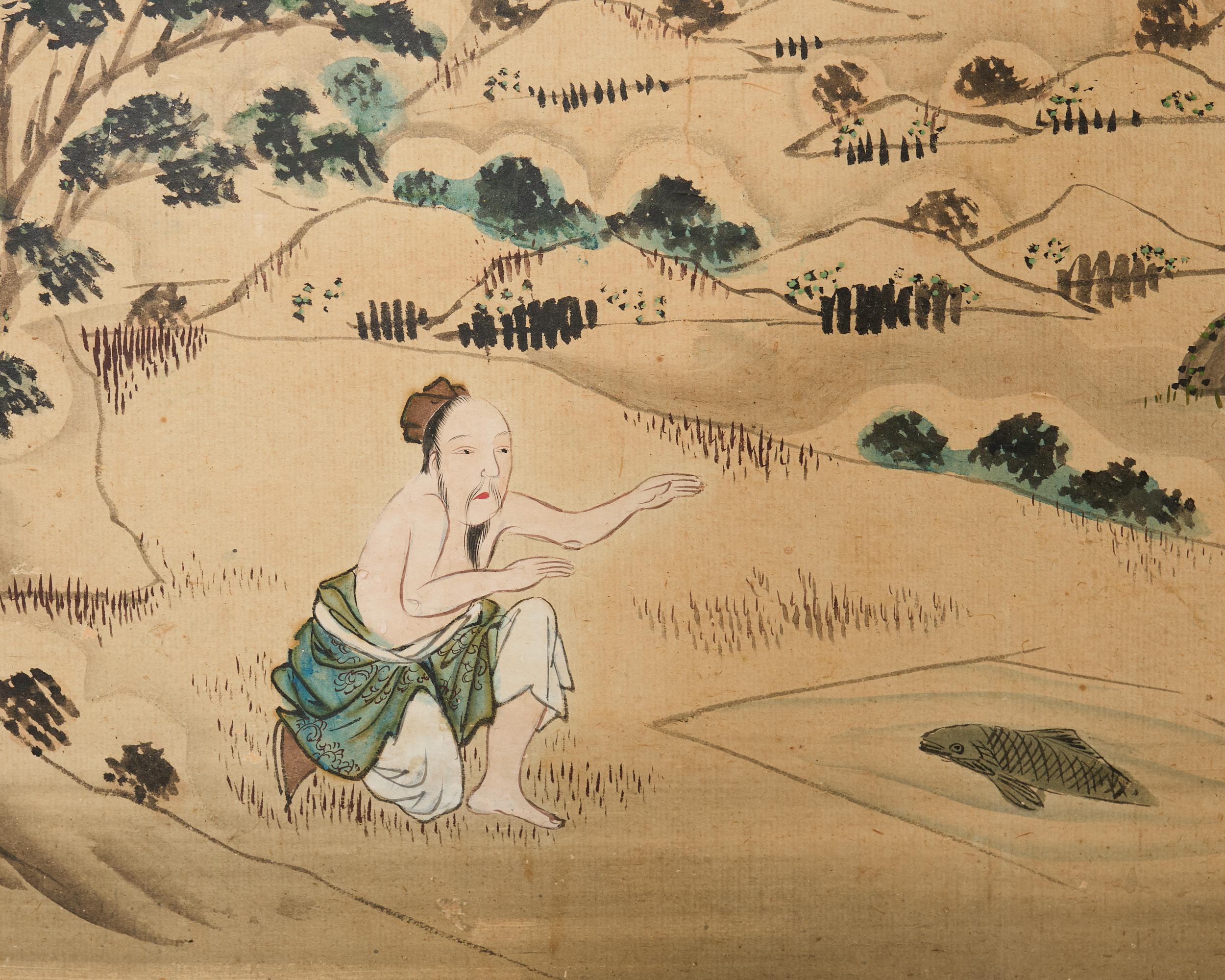 Japanischer Edo-Bildschirm mit vier Tafeln Paragons der Pietät im Angebot 7