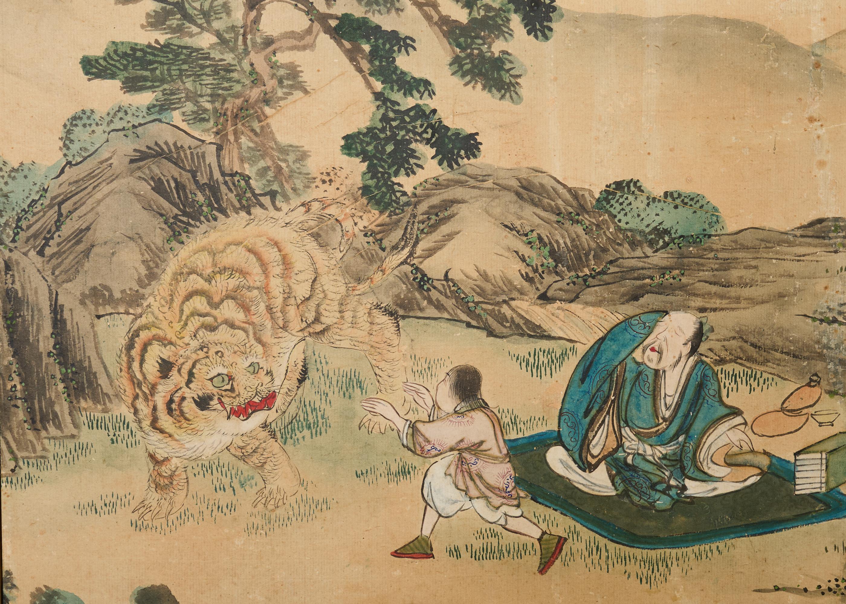 Japanischer Edo-Bildschirm mit vier Tafeln Paragons der Pietät im Angebot 2