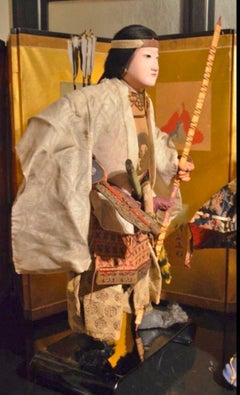 Japanese Meiji Musha Ningyo Dolls of Empress Jingū and Minister Takenouchi