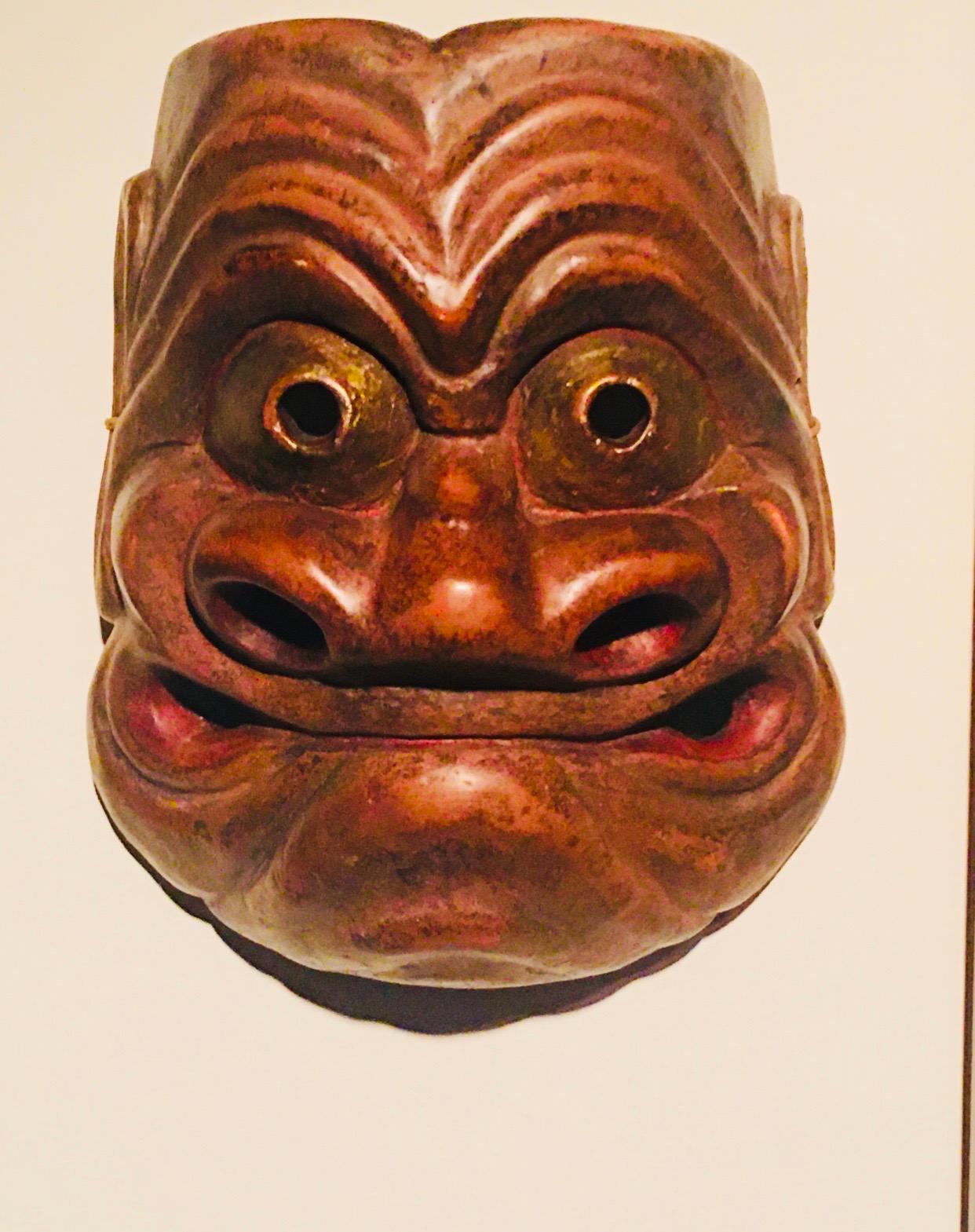 Japanese Edo Noh Mask of Obeshimi In Good Condition For Sale In New York, NY