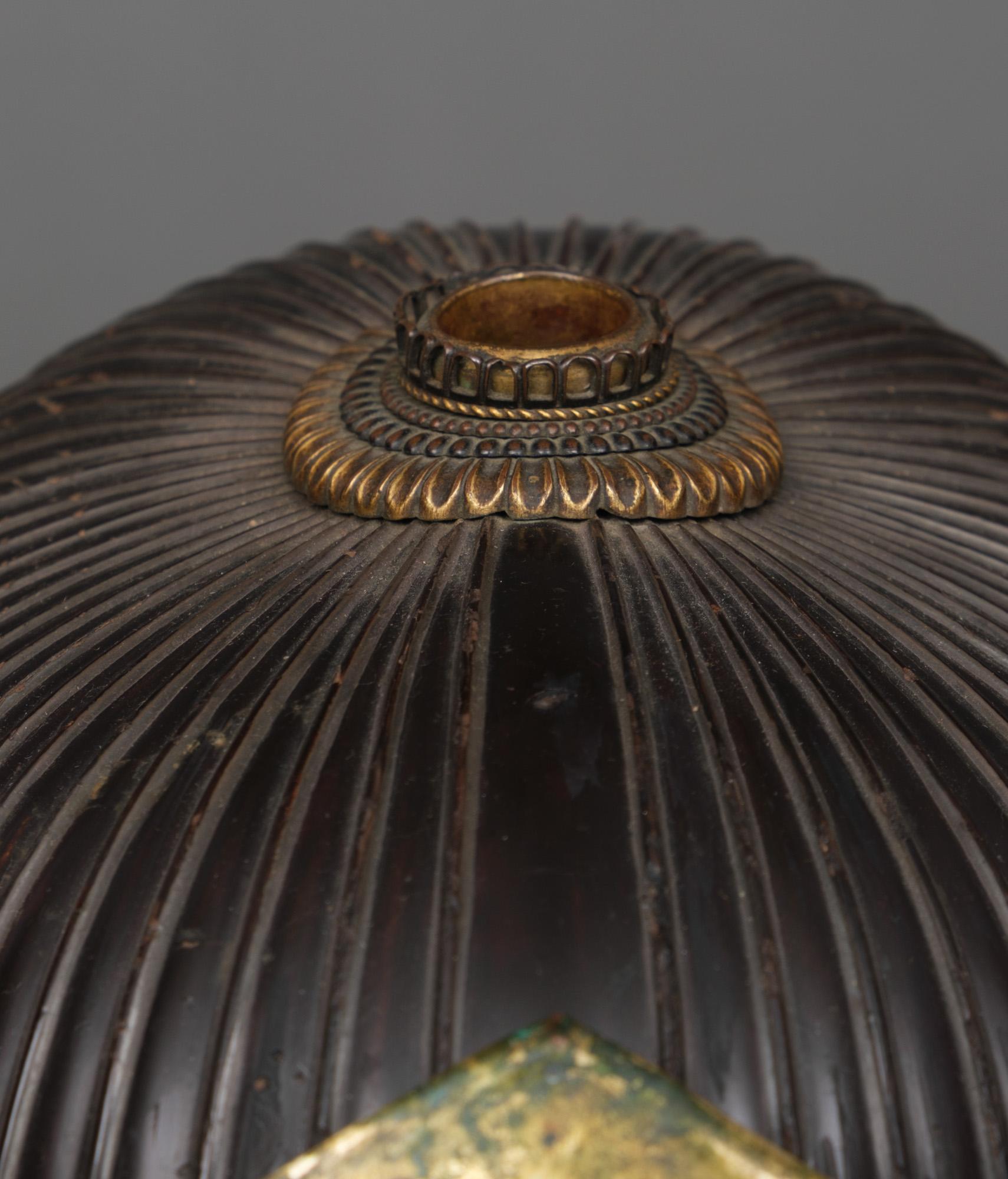 Japanese Edo-Period 62-Plate Kabuto 兜 'Helmet' with Long Lacquer Wakidate 5