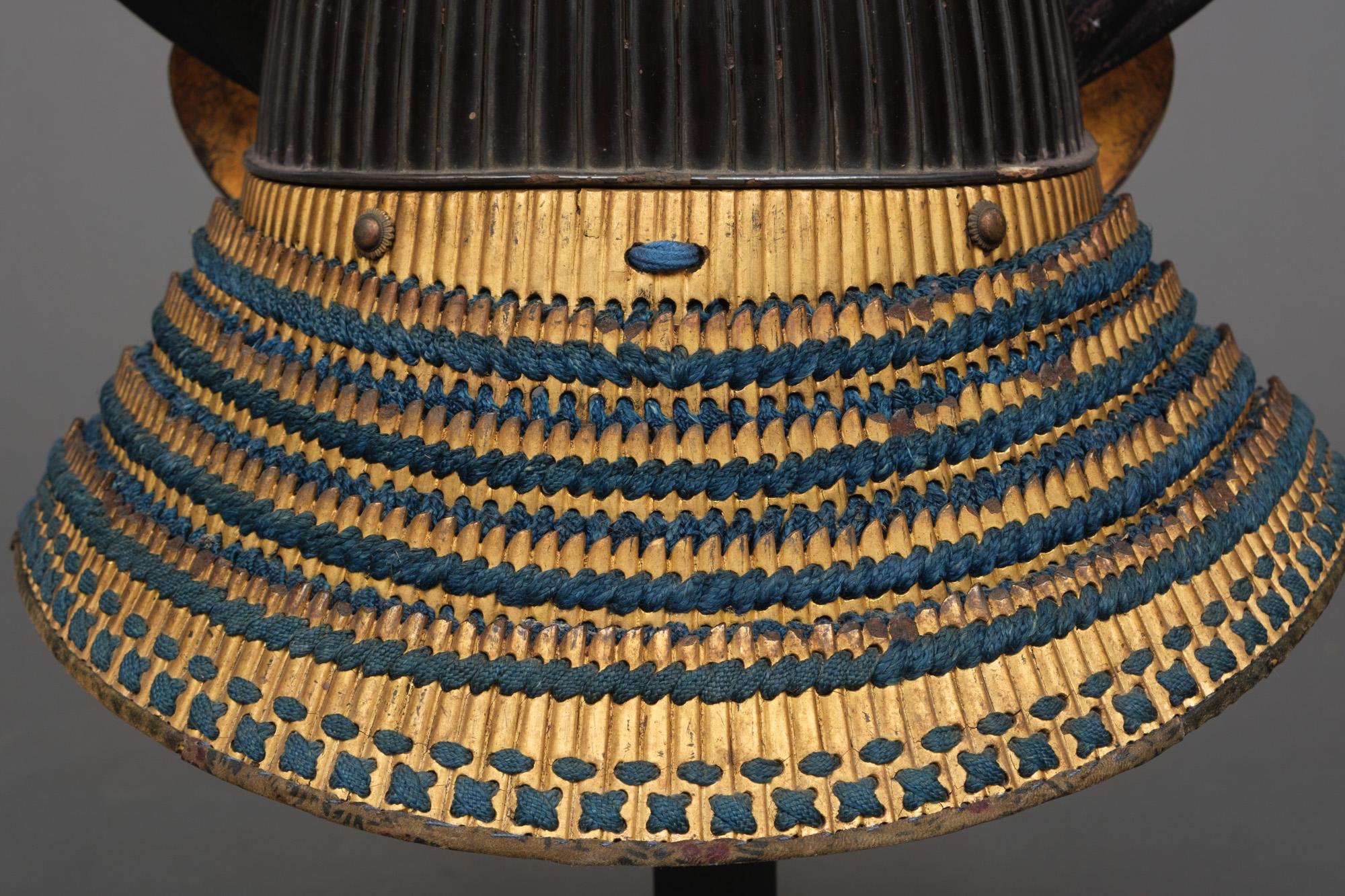 Hand-Crafted Japanese Edo-Period 62-Plate Kabuto 兜 'Helmet' with Long Lacquer Wakidate