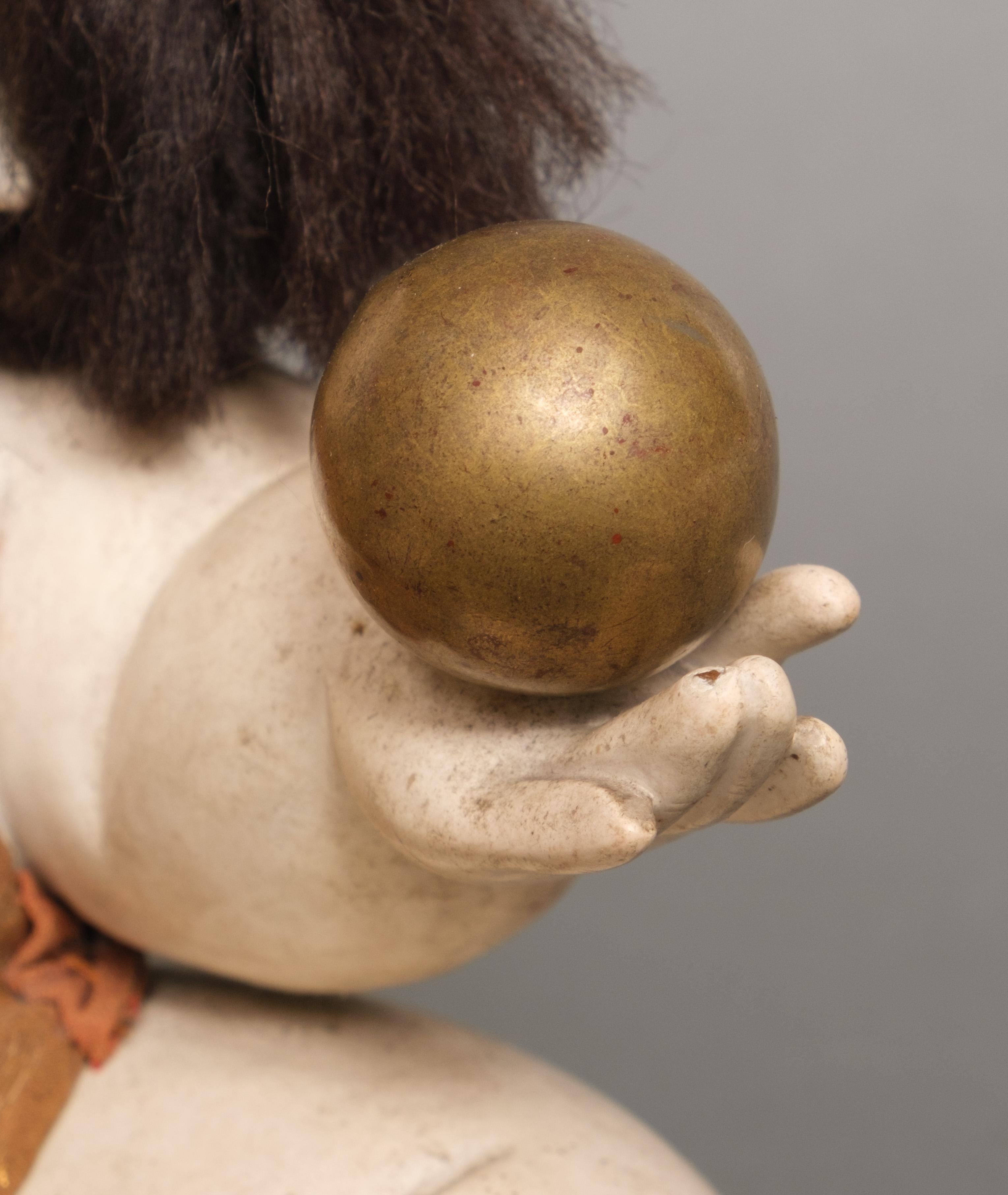 Japanese Edo-period gosho’ningyô 御所人形 (palace doll) of plump, seated child For Sale 8