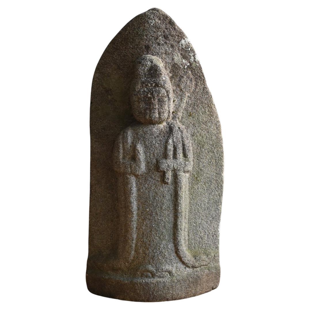 Buddha di pietra giapponese del periodo Edo Kannon/1700-1850/Ornamento da giardino