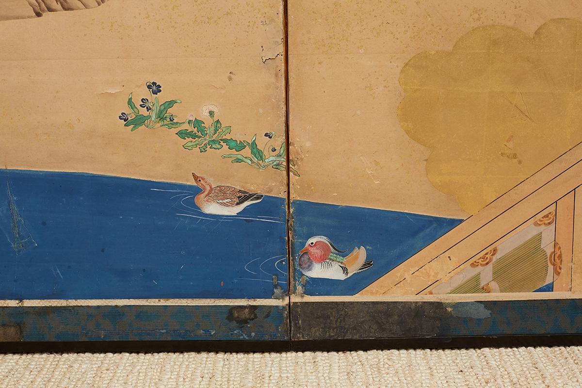  Japanese Edo Period Kano School Six Panel Screen 6
