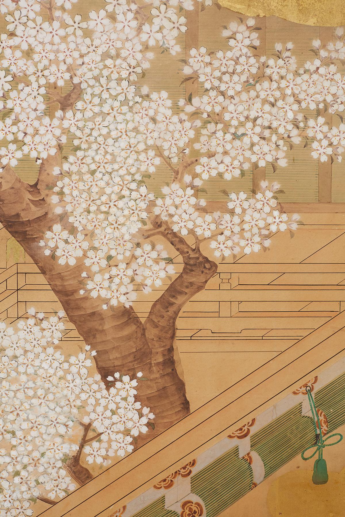  Japanese Edo Period Kano School Six Panel Screen 10