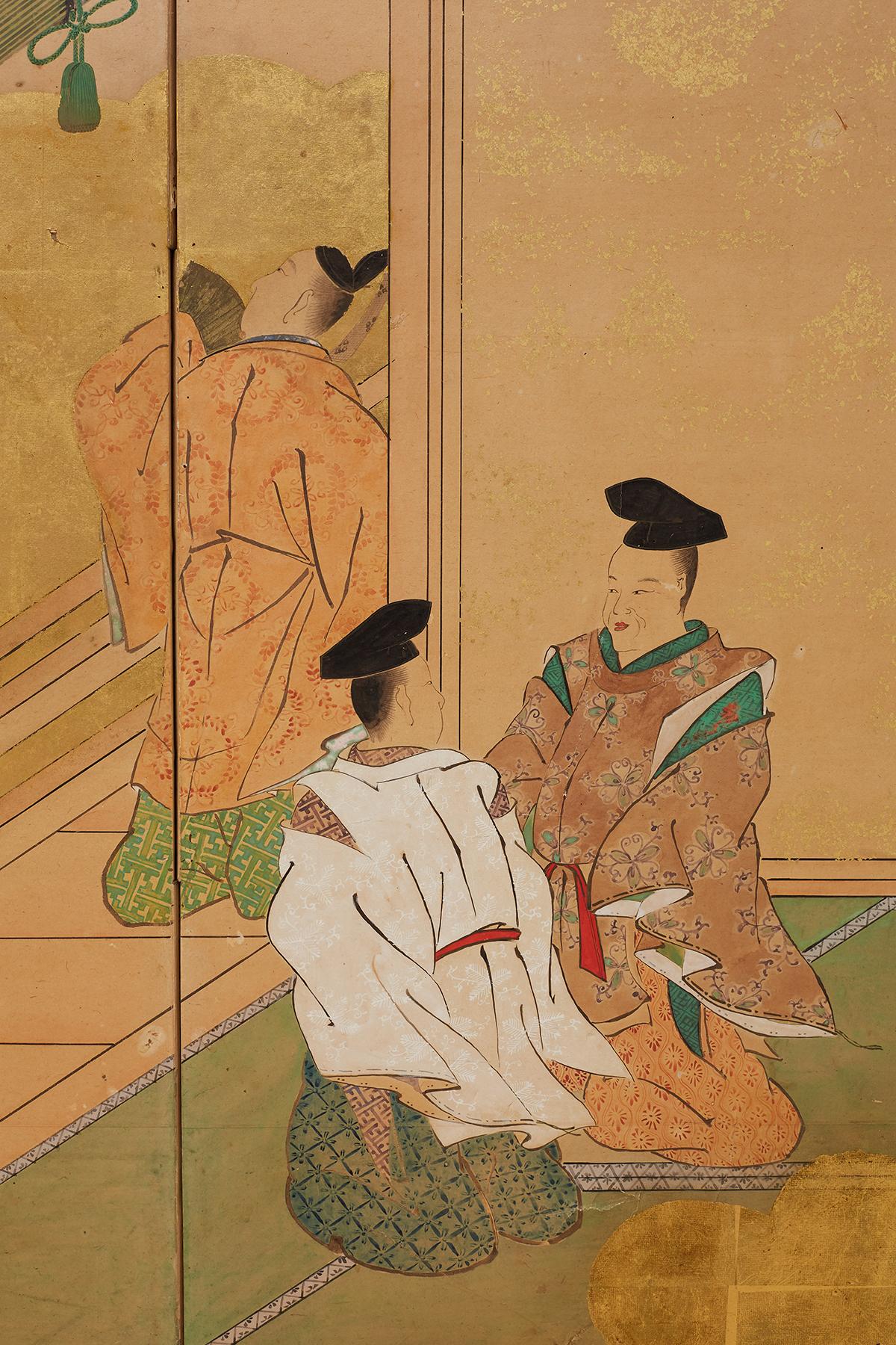  Japanese Edo Period Kano School Six Panel Screen 11