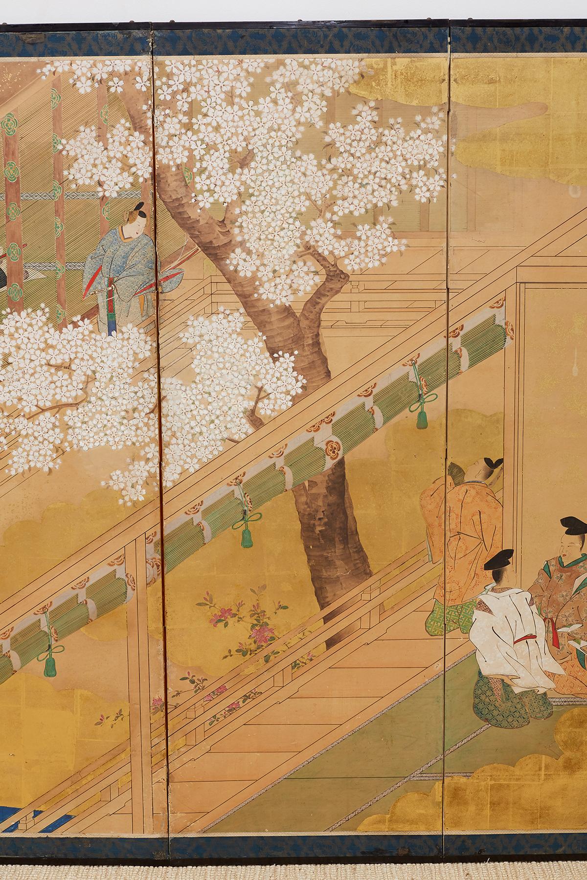  Japanese Edo Period Kano School Six Panel Screen 2