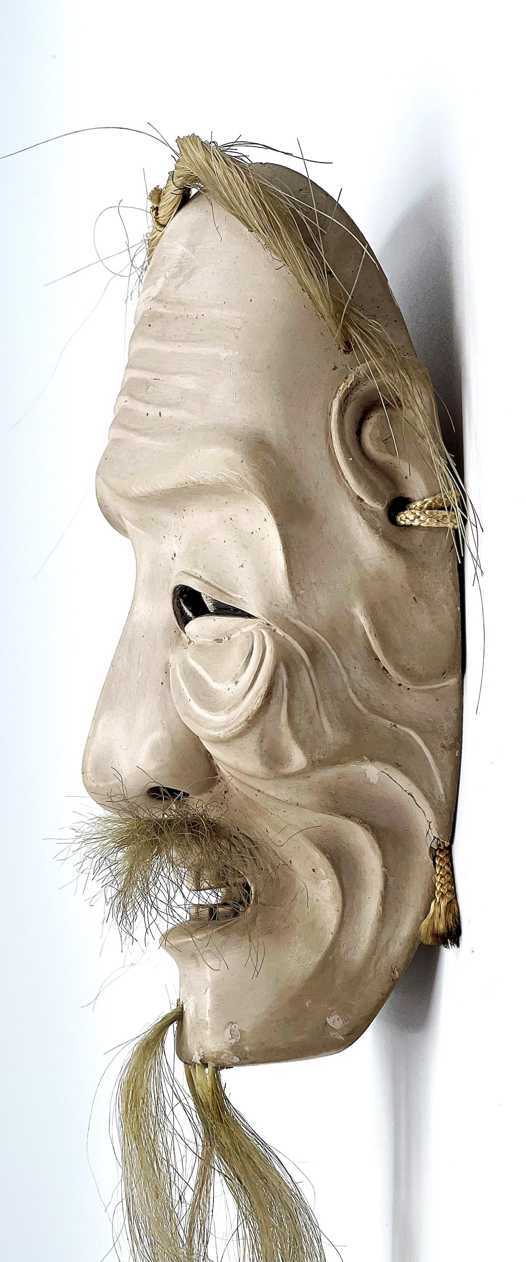 Japonais Masque Ko-jo d'un vieil homme de la période Edo, vers 1820 en vente