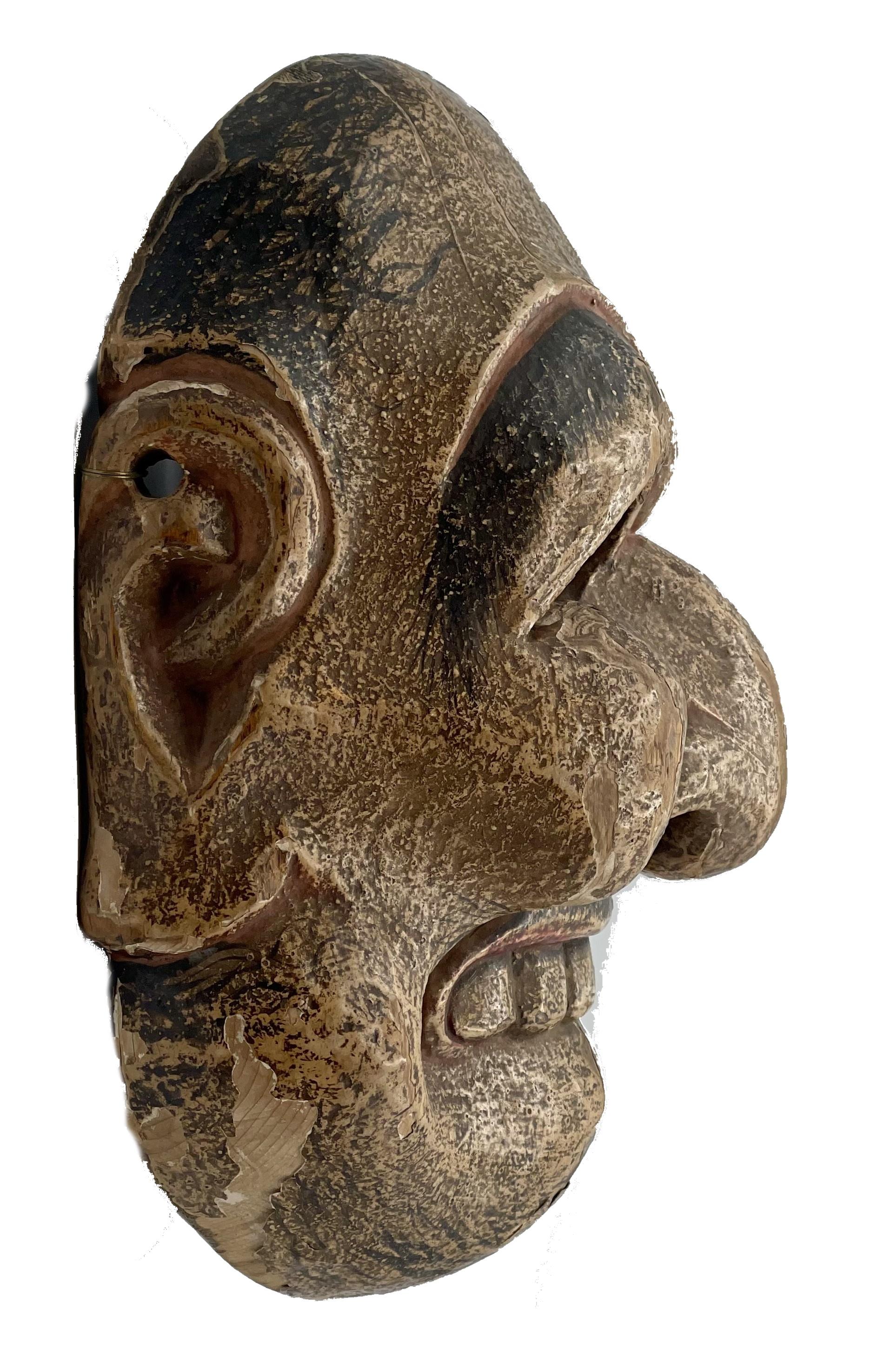 Japonisme Masque de gardien japonais de la période Edo, vers 1750 en vente