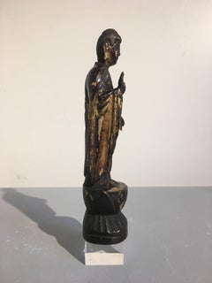 Japanese Edo Period Lacquered and Giltwood Buddha Amida Nyorai