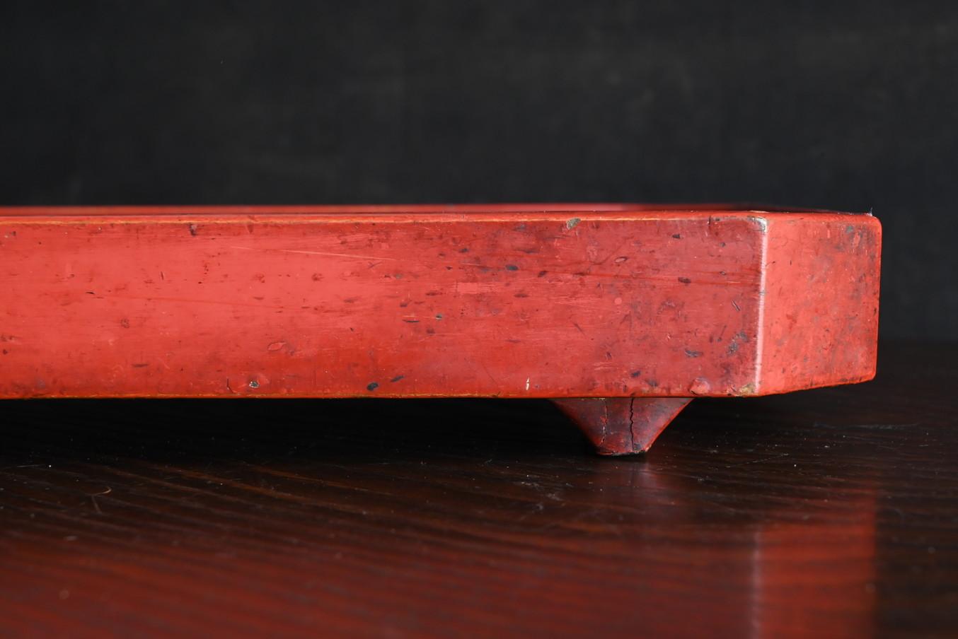 Bandeja de laca japonesa del periodo Edo/1700-1868/bandeja para tazas de café/soporte expositor 6