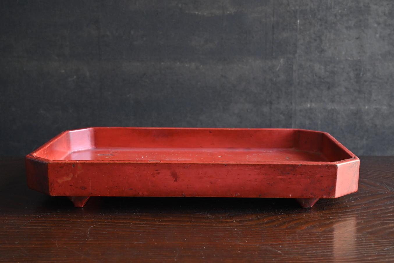 Bandeja de laca japonesa del periodo Edo/1700-1868/bandeja para tazas de café/soporte expositor Japonés