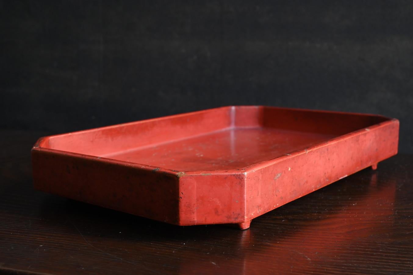Bandeja de laca japonesa del periodo Edo/1700-1868/bandeja para tazas de café/soporte expositor en Bastante bueno Estado en Sammu-shi, Chiba