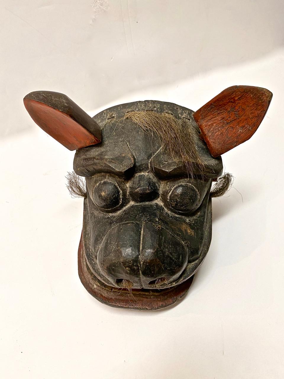 Noh Edo Period Lion Mask II For Sale 4