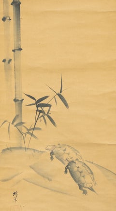 Japanese Edo Period Painting Scroll Ônishi Chinnen '1792 - 1851'  Artist Signed